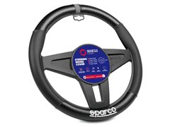 [27.SPC131GR] SPC CARBON BLACK STEERING WHEEL COVER