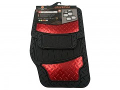 ALFOMBRILLAS DE GOMA RADIKAL NEGRO + ROJO (4PCS)