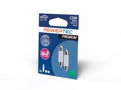 BOMBILLA POWERTEC PREMIUM C5W 12V 5W 36 MM T11X36 SV8.5