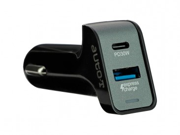 ADAPTADOR PARA COCHE 12/24 V, 2 USB QC