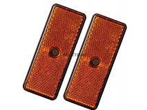 2x Orange Rectangular Reflectors 90x35mm (Screw Fitting)