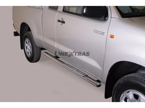 Marche Pieds Toyota Hilux 05-16 Extra Cab Inoxydable DSP