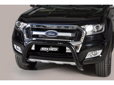 Big Bar U Ford Ranger 2012+ Inoxydable Noir 76MM Avec EC