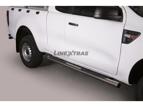 Estribos Ford Ranger EC 2012+ Inox Tubo 76MM