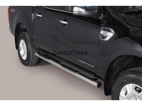 Estribos Ford Ranger CD 2012+ Inox Tubo 76MM