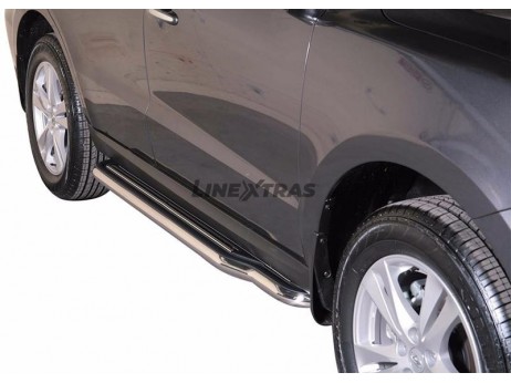 Estriberas Hyundai Santa Fe 10-12 Inox C/ Plataforma