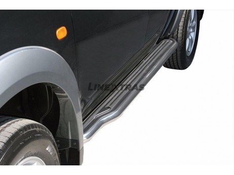 Side Steps Mitsubishi L200 10-15 Double Cab Stainless Steel W/ Platform