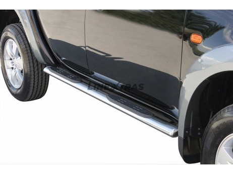 Marche Pieds Mitsubishi L200 10-15 Double Cab Inoxydable GPO