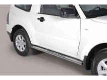 Side Steps Mitsubishi Pajero 2007+ 3D Stainless Steel DSP