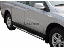 Side Steps Ssangyong Actyon Sports 07-12 Stainless Steel Tube 76MM