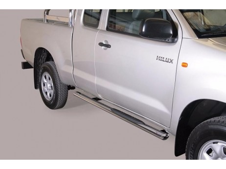 Estribos Toyota Hilux Extra Cab 05-16 Inox GPO