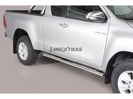 Side Steps Toyota Hilux Revo 2016+ Extra Cab Stainless Steel DSP