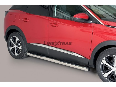 Estribos Peugeot 3008 2016+ Inox Tubo 76MM