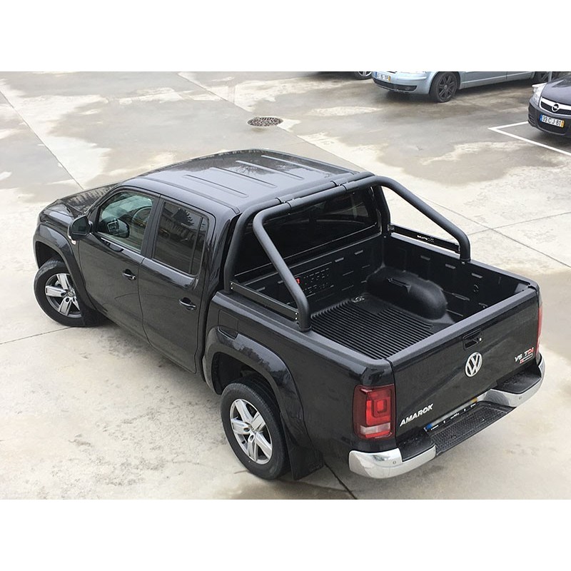 Roll-Bar VW Amarok DC 2010+ Inoxydable Noir Avec Légende