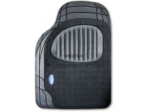 Juego 4 Alfombras PVC + Moqueta Goodyear Negro