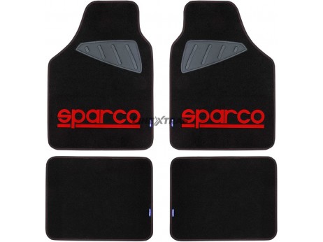 Juego 4 Alfombras Moqueta Sparco Corsa Rojo