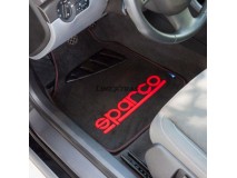 Juego 4 Alfombras Moqueta Sparco Corsa Rojo